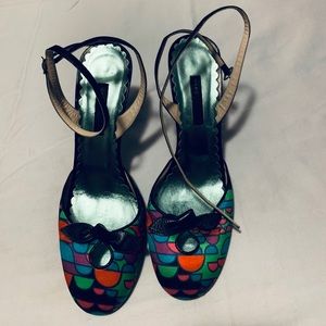 Marc Jacobs Multicolored Navy Blue Pumps size 10